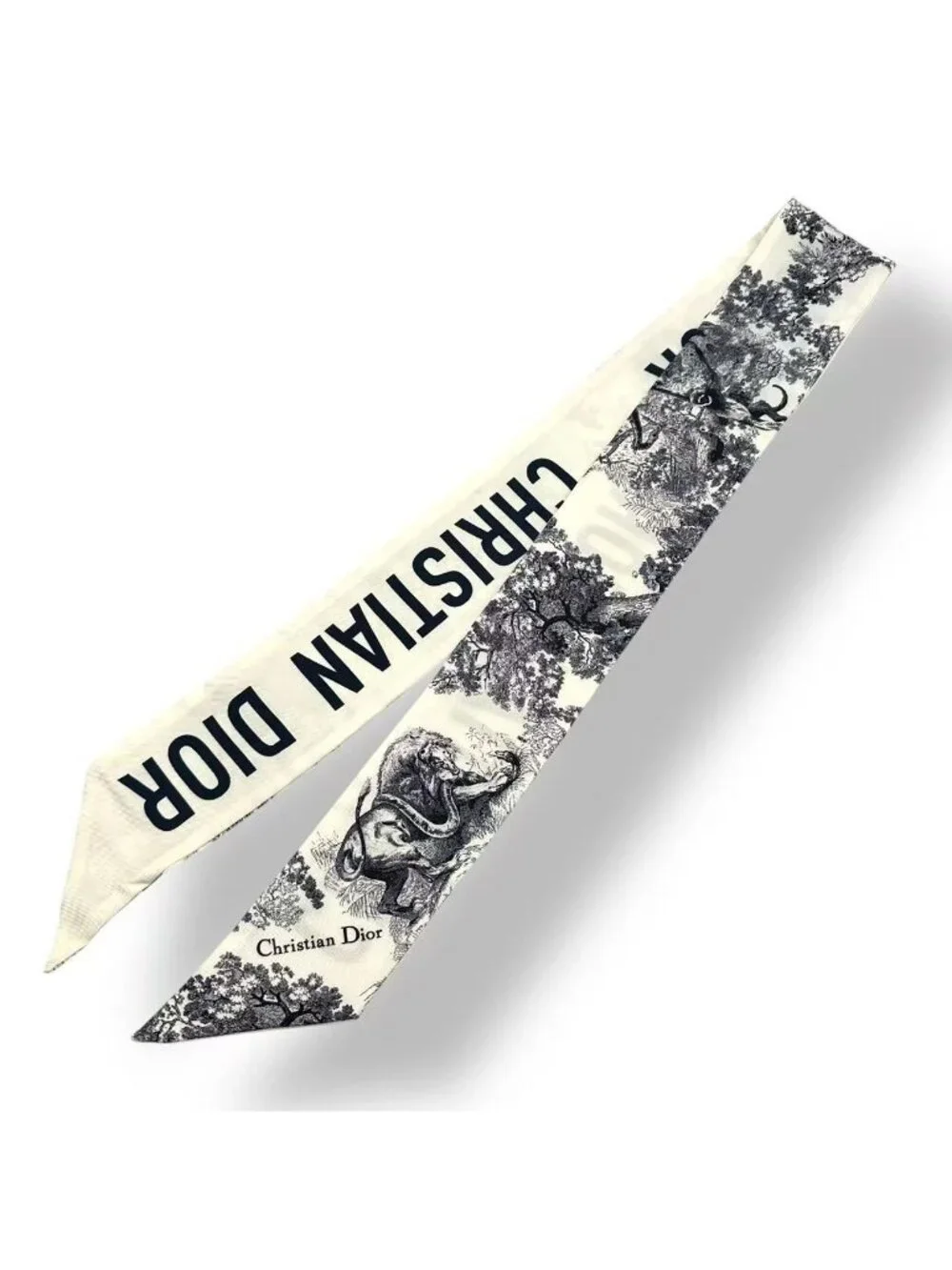 Dior Mitzah Scarf White Silk